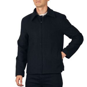 Alpine Swiss Grant Mens 28" Open Bottom Jacket Wool Blend JD Bomber Coat Zipered